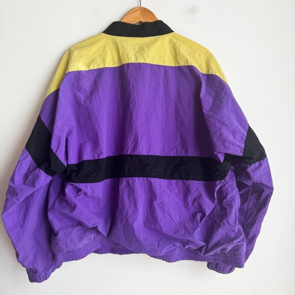 Converse 80’s Vintage Magic Johnson NBA LA Lakers Windbreaker Jacket L - Picture 2 of 4